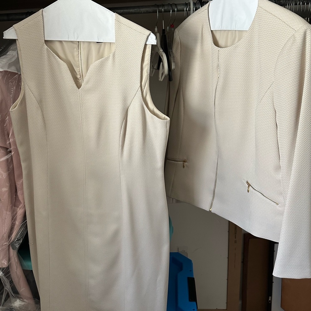 Preston and York-suited dress and jacket.